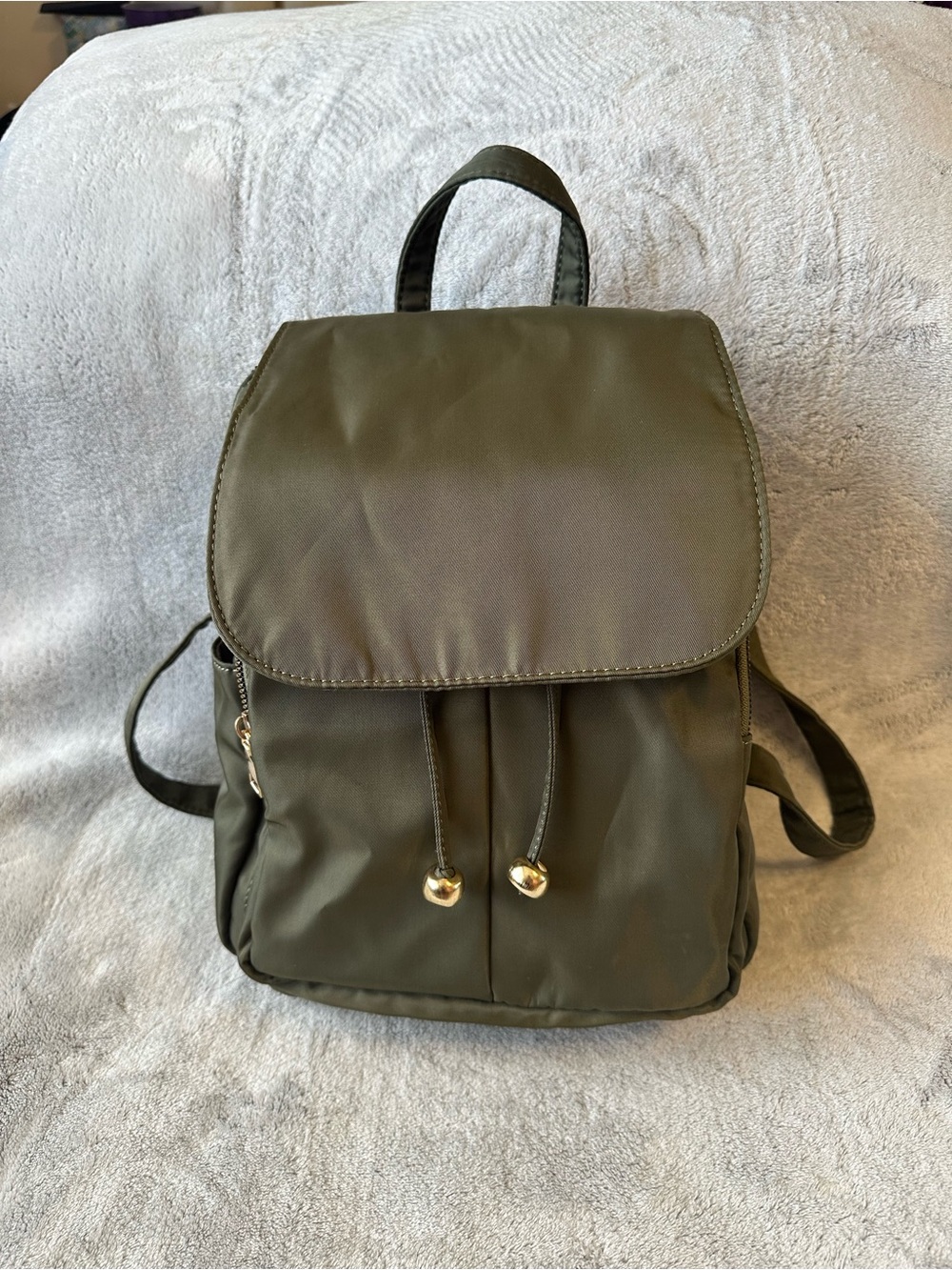 Olive Green Women's Backpack Tote - Unbranded
